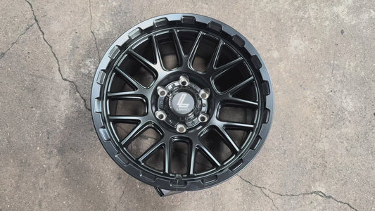 New 17X9 ET12 Lenso Cezar Rim (4 wheel) Matt Black 6X139.7