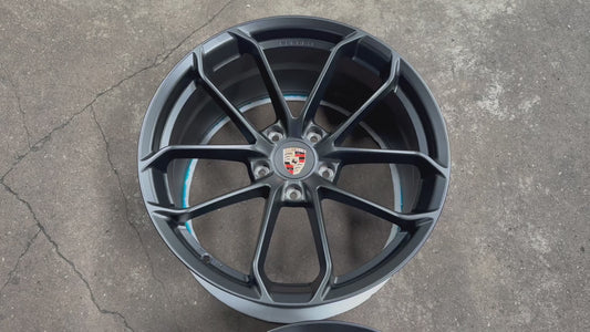 New 20x8.5 ET48 20x10.5 ET43 Overdrive Forged GT4 Porsche (4 wheel) 5x130 Matte Black