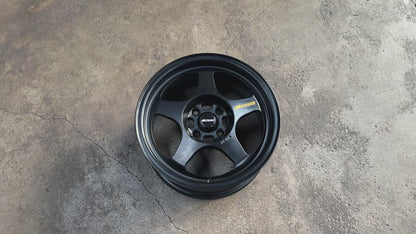 New 15X7 ET35 XOX Spoon Rim (4 wheel) Black 4X100