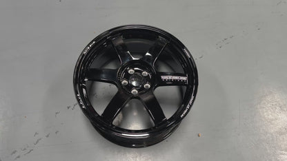 NEW 18X8.5 ET42 AOW TE37 Saga S Plus Rim (4 Wheel) Gloss Black 5X100