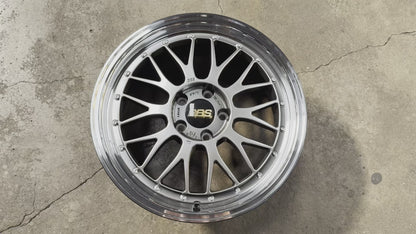 New 18X8 ET45 BBS LM Diamond Rim (4wheel) Black Disk & Black Bright Diamond-Cut 5X112