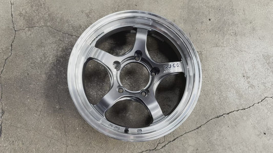 New 16X6 ET0 Advan RJ-D2 Japan Rim (5 wheel) Gloss Gunmetal 5x139.7 (Suzuki Jimny 5 pcs)