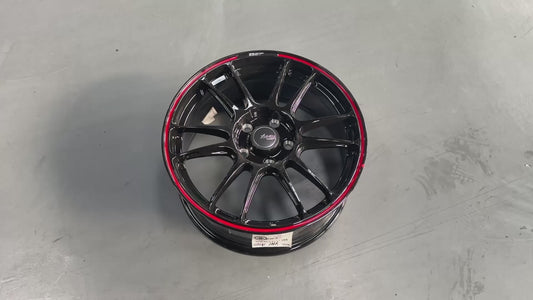 New 17x7.5 ET40 Advanti Ameros (4 wheel) 5x114.3 Black RED