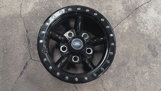 New 16x8 ET-15 Land Rover Defender Spectre Rim (5 wheel) Gloss Black 5x165 (5 pcs + 20 pcs NUTS)