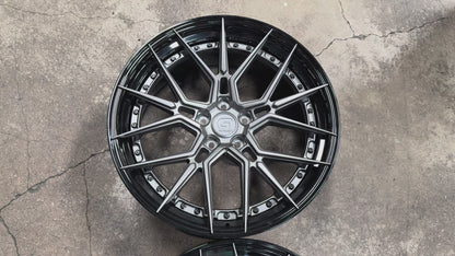 New 20x8.5 ET30 20x10 ET40 G Forged GF07 (4 wheel) 5x112 Matte Gunmetal