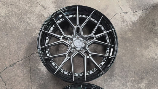 New 20x8.5 ET30 20x10 ET40 G Forged GF07 (4 wheel) 5x112 Matte Gunmetal