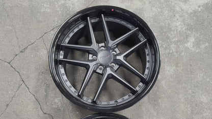 New 20x8.5 ET32 20x10 ET40 TSW Premio (4 wheel) 5x112 Black