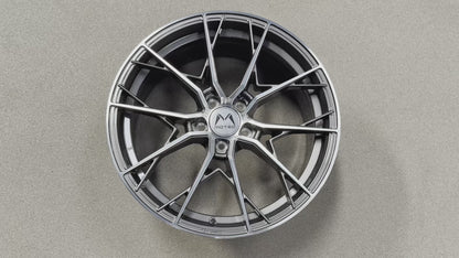 New 19x8.5 ET43 Motec MCR7 Rim (4 wheel) Gun Metal Polished 5x112