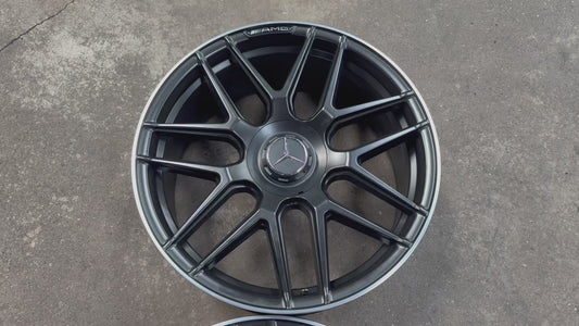 New 20x8.5 ET38 20x9.5 ET43 Mercedes AMG Design (4 wheel) 5x112 Matt Black