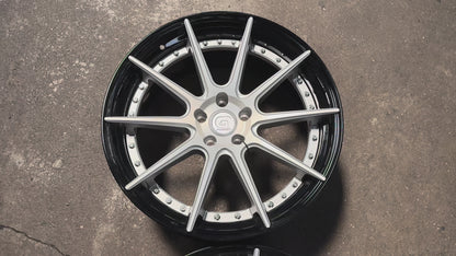 New 20x8.5 ET30 20x10 ET40 G Forged GF02 (4 wheel) 5x112 Silver Black