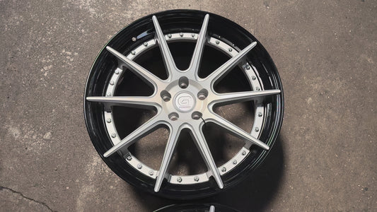 New 20x8.5 ET30 20x10 ET40 G Forged GF02 (4 wheel) 5x112 Silver Black