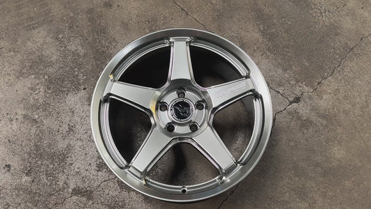 New 18x8.5 ET35 Hotwheels HW01 Flow Formed Rim Diamond Black 5x114.3