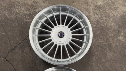 New 18x8.5 ET13 18X9.5 ET20 Alpina Classic Rim (4 wheel) Gloss Silver Polished Lip 5X120