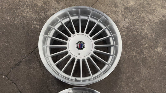 New 18x8.5 ET13 18X9.5 ET20 Alpina Classic Rim (4 wheel) Gloss Silver Polished Lip 5X120