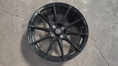 New 17X7 ET40 Advanti Storm S1 Rim (4 wheel) Gloss Black 4X100