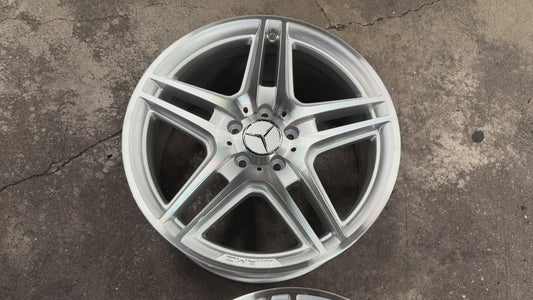 Used Original 18x8 ET50 18x8.5 ET54 Mercedes W204 AMG 5x112 Silver (4 Wheels) Rim